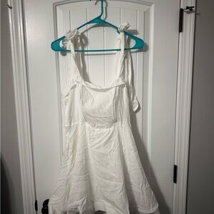 Altar'd State White Mini Dress with Tie Straps